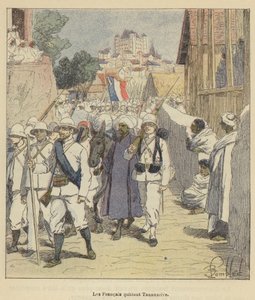フランスはタナナリブを去る 作： after Louis Charles Bombled
