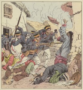 ポートアーサーの中国人を虐殺する日本人 作： after Louis Charles Bombled