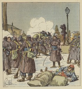 ブルディヨン将軍の足元にある憲章は、ハウスネの通過を守る