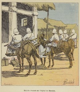 マロロロ病院に避難した病人 作： after Louis Charles Bombled