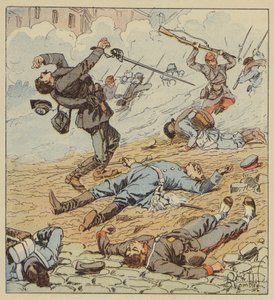 オルレアンの戦闘でのボワシュー船長の死 作： after Louis Charles Bombled