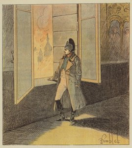 ナポレオンはモスクワの火災を熟考します 作： after Louis Charles Bombled