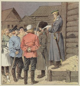 シベリアの戦争宣言 作： after Louis Charles Bombled