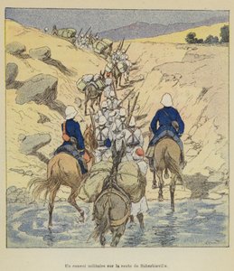 サバービービルへの道の軍隊 作： after Louis Charles Bombled