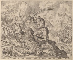 ゴリアテの首を切り落とすダビデ 作： after Maerten van Heemskerck