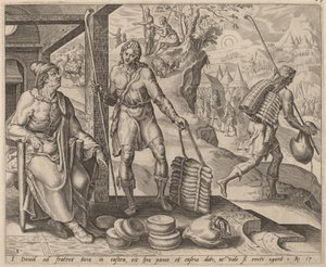 デイビッドをキャンプに送るジェシー 作： after Maerten van Heemskerck