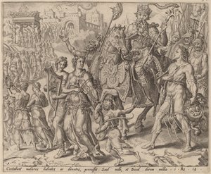 サウルとダビデの勝利 作： after Maerten van Heemskerck