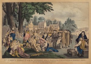 うーん。 ペンがペンサ植民地を設立したときのインディアンとの条約。 1661年：一度も破られなかった唯一の条約 作： after Napoleon Sarony