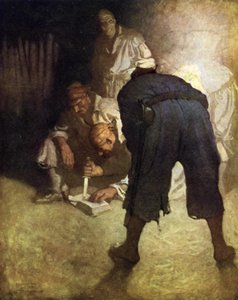 トレジャーアイランドのイラスト 作： after Newell Convers Wyeth