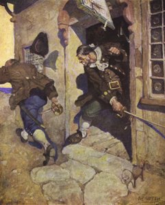 トレジャーアイランドのイラスト 作： after Newell Convers Wyeth
