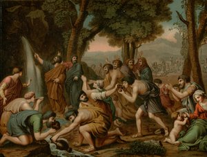 モーセが印象的な水 作： after Nicolas Poussin