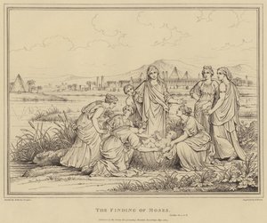 モーセの発見、出エジプト記 作： after Nicolas Poussin