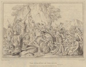 岩の打撃、出エジプト記 作： after Nicolas Poussin