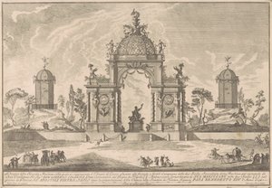1756 年の中国の Seconda Macchina: The Temple of Ceres 作： after Paolo Posi Giuseppe Pozzi