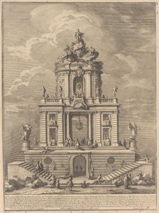 1751 年の中国の Seconda Macchina: 知恵、学問、科学の宮殿 作： after Paolo Posi Giuseppe Vasi