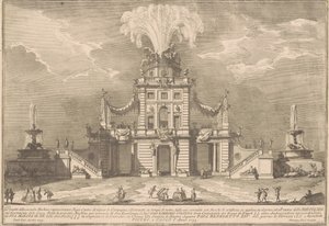 1755 年の中国の Seconda Macchina: ロイヤル ハンティング ロッジ 作： after Paolo Posi Giuseppe Vasi