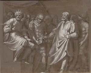 ポルセナの前のムキウス・スカエヴォラ 作： after Polidoro da Caravaggio