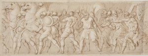 サビニ族の女たちのレイプ、右半分 作： after Polidoro da Caravaggio