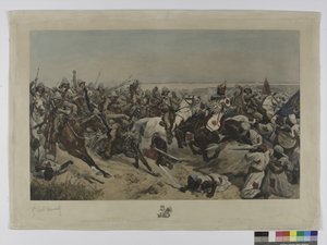 オムドゥルマンの戦いにおける第21ランサーの突撃、1898年（カラーグラビア）