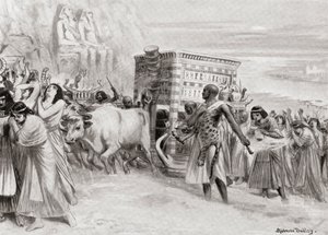 1915年のハッチソンの歴史、国からの、古代エジプト、XIX王朝の葬列 作： after Robert Dudley