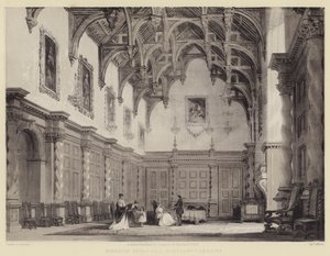 バーレイグレートホール、ノーサンプトンシャー 作： after Thomas Allom