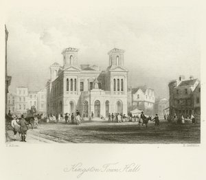 キングストン市庁舎 作： after Thomas Allom