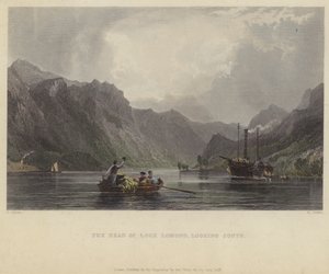 南を見るローモンド湖の頭 作： after Thomas Allom