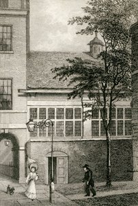 バーナーズインホール、1830 作： Thomas Hosmer after Shepherd
