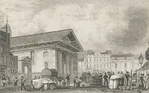 セントポールズコベントガーデン、1810年頃 作： Thomas Hosmer after Shepherd