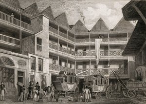 オールドブルアンドマウスイン、セントマーチンルグランド、1831年 作： Thomas Hosmer after Shepherd