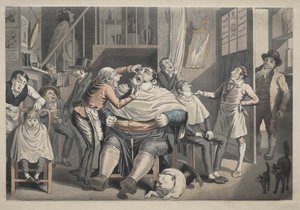 理髪店 作： after Thomas Rowlandson