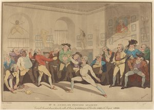 H. アンジェロ氏のフェンシング アカデミー 作： after Thomas Rowlandson