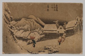 蒲原：夕雪 作： after Utagawa Hiroshige