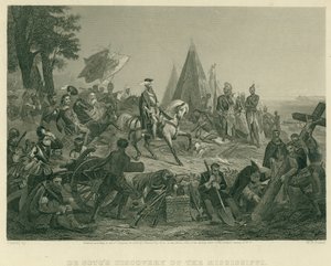 デ・ソトによるミシシッピ川の発見 作： after W.H. Powell