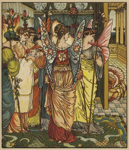 妖精のカニの登場 作： after Walter Crane