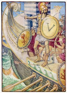 彼はすべての矢のターゲットになりました 作： after Walter Crane