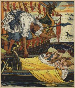 コルセアは子供たちを救う 作： after Walter Crane