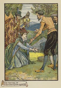 ドロテアとドンキホーテの出会い 作： after Walter Crane