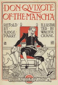 マンチャのドンキホーテのタイトルページのイラスト 作： after Walter Crane