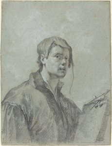 本とコンパスを持つアーティスト 作： after Willem Drost