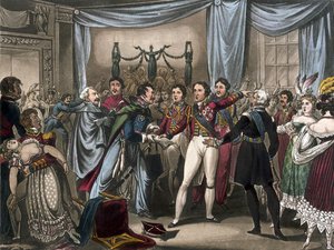 リグニーの戦いの知性、1818年（アクアチント色） 作： after William Heath