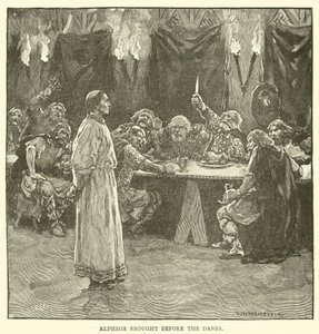 アルフェージュはデンマーク人の前に連れてきた 作： after William Henry Margetson