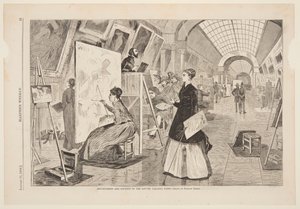 「アート - パリのルーブル美術館の学生と写字生」 作： after Winslow Homer