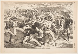 キャンプでの休日 – 「サッカー」をする兵士 作： after Winslow Homer