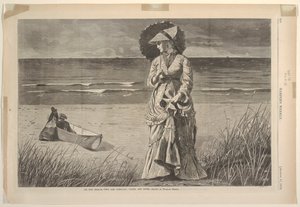「オン・ザ・ビーチ、二人は仲間、三人はなし」 作： after Winslow Homer