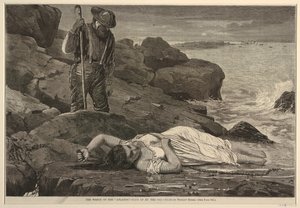 「大西洋」の難破船 – 海辺に打ち上げられた 作： after Winslow Homer