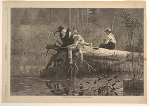 一口を待っている、1874 年 8 月 22 日のハーパーズ ウィークリー、p. 693