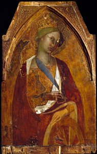 アレクサンドリアの聖カタリナ バルトロ・ディ・フレディ（1330頃～1410頃）の絵画 1390年 薄暗い 83x52.5cm アッシジ、聖フランチェスコ聖堂の宝物館。Perkinsコレクション