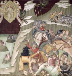 ヨブのしもべと牧夫の虐殺 作： also Manfredi de Battilori Bartolo di Fredi