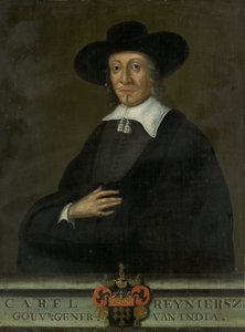 オランダ領東インド総督、カレル・レニエシュの肖像 作： anonymous (copy after)